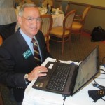 Dave Bernauer getting ready for presentation "Antarctica"
