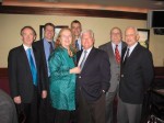 Firstvicepresident Peter Mosse, Daniel McSweeney, President Esther Dyer, Pastpresidents Bill Holm, Howard Matson and Al Morasso, Paul Krinsky
