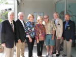 Second Vice President Dan Peterson, First Vice President David Mink, International President Ellen Parke, Palm Beach Chapter President Paulette Cooper Noble, Paul Noble, Governor Ray Olson and Governor Jim Lungo
